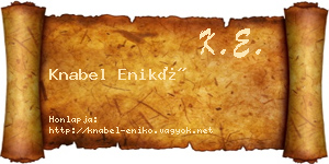 Knabel Enikő névjegykártya