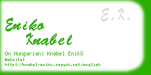 eniko knabel business card